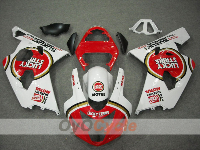 Kit de carenado por inyección para GSXR600 04-05 - Rojo, Blanco - Lucky Strike, MICHELIN, MOTUL #OYO87901199 Imagen principal del producto