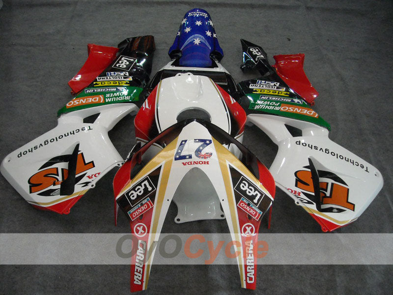 Kit de carenado por inyección para CBR600RR 03-04 - Rojo, Blanco - Lee #OYO87902532