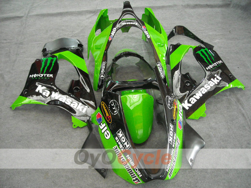 Kit de carenado para NINJA ZX-9R 00-01 - Verde, Negro - Monster #OYO87903030