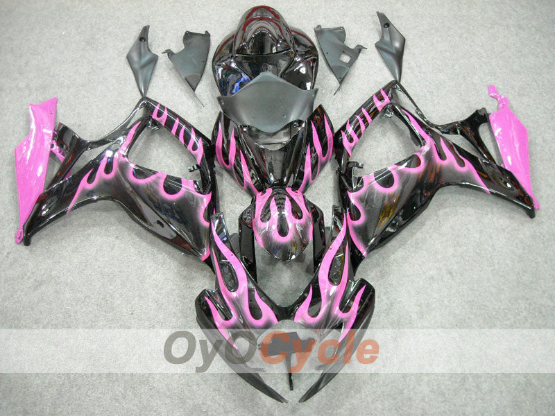Kit de carenado de inyección para GSX R600 06-07 - Negro, Rosa - Llama #OYO87901493 Imagen secundaria del producto