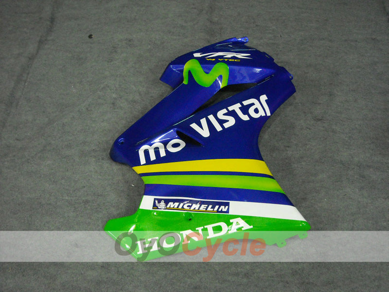 Kit de carenado por inyección para VFR800 02-13 - Amarillo, Azul - Movistar #OYO87902837