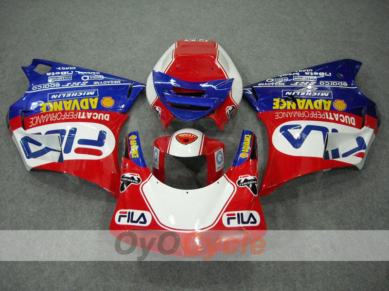 Kit de carenado por inyección para Ducati 996 del 99-02 - Rojo, Azul - FILA #OYO87902217 Imagen principal del producto