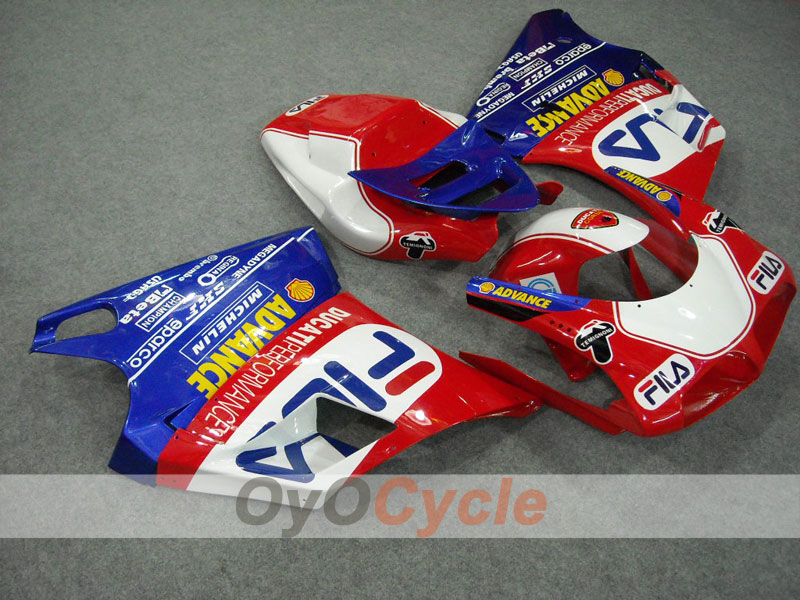 Kit de carenado por inyección para Ducati 996 del 99-02 - Rojo, Azul - FILA #OYO87902217 Imagen secundaria del producto