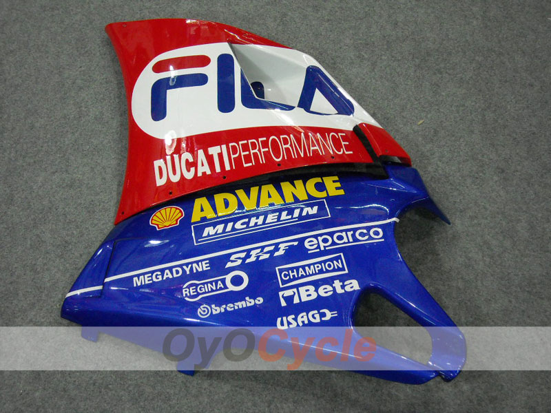 Kit de carenado por inyección para Ducati 996 del 99-02 - Rojo, Azul - FILA #OYO87902217