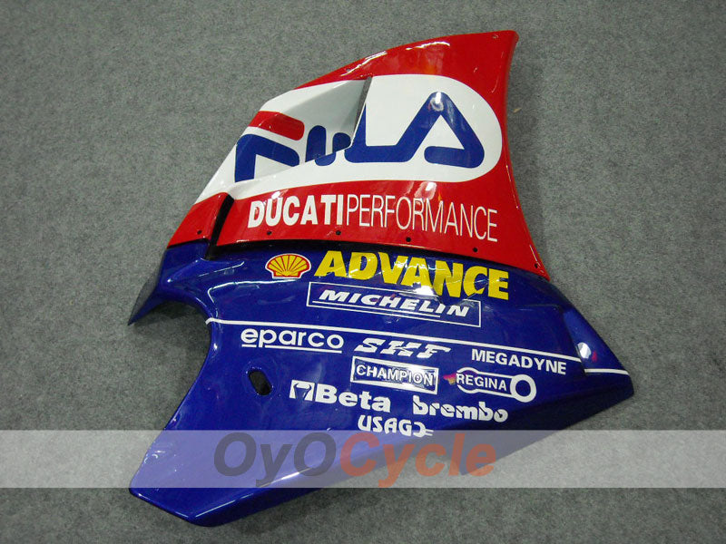 Kit de carenado por inyección para Ducati 996 del 99-02 - Rojo, Azul - FILA #OYO87902217