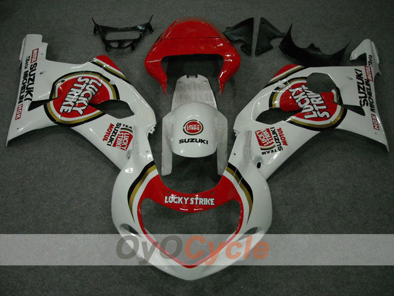 Kit de carenado por inyección para GSX R600 01-03 - Rojo, Blanco - Lucky Strike #OYO87901053 Imagen principal del producto