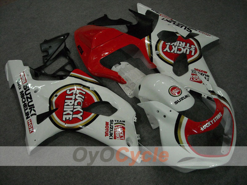 Kit de carenado por inyección para GSX R600 01-03 - Rojo, Blanco - Lucky Strike #OYO87901053 Imagen secundaria del producto
