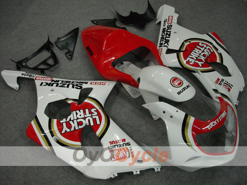 Kit de carenado por inyección para GSX R750 00-03 - Rojo, Blanco - Lucky Strike #OYO87901058 Imagen secundaria del producto