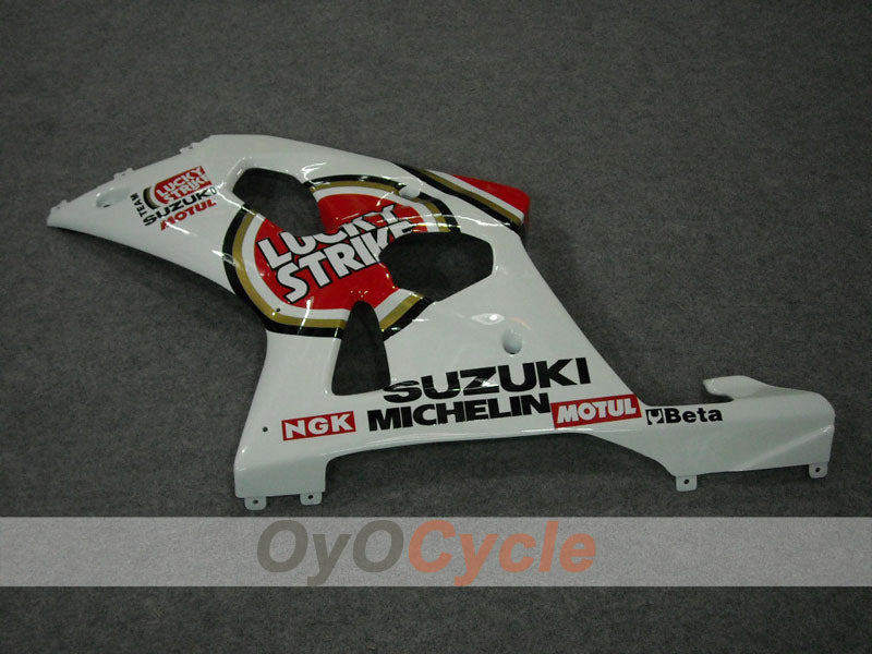 Kit de carenado por inyección para GSX R750 00-03 - Rojo, Blanco - Lucky Strike #OYO87901058