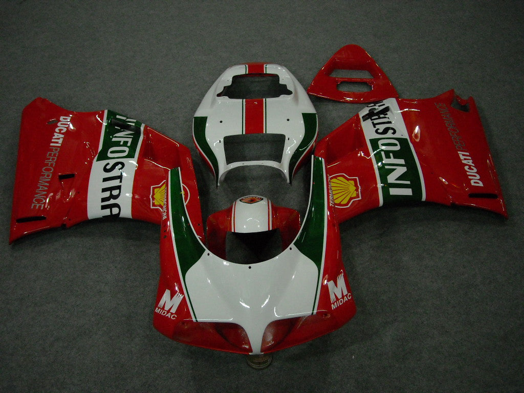 Kit de carenado por inyección para Ducati 996 del 99-02 - Rojo, Blanco - INFO STRADA #OYO87902219 Imagen secundaria del producto