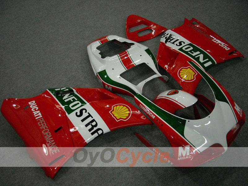 Kit de carenado por inyección para Ducati 748 94-02 - Rojo, Blanco - INFO STRADA #OYO87902067 Imagen principal del producto