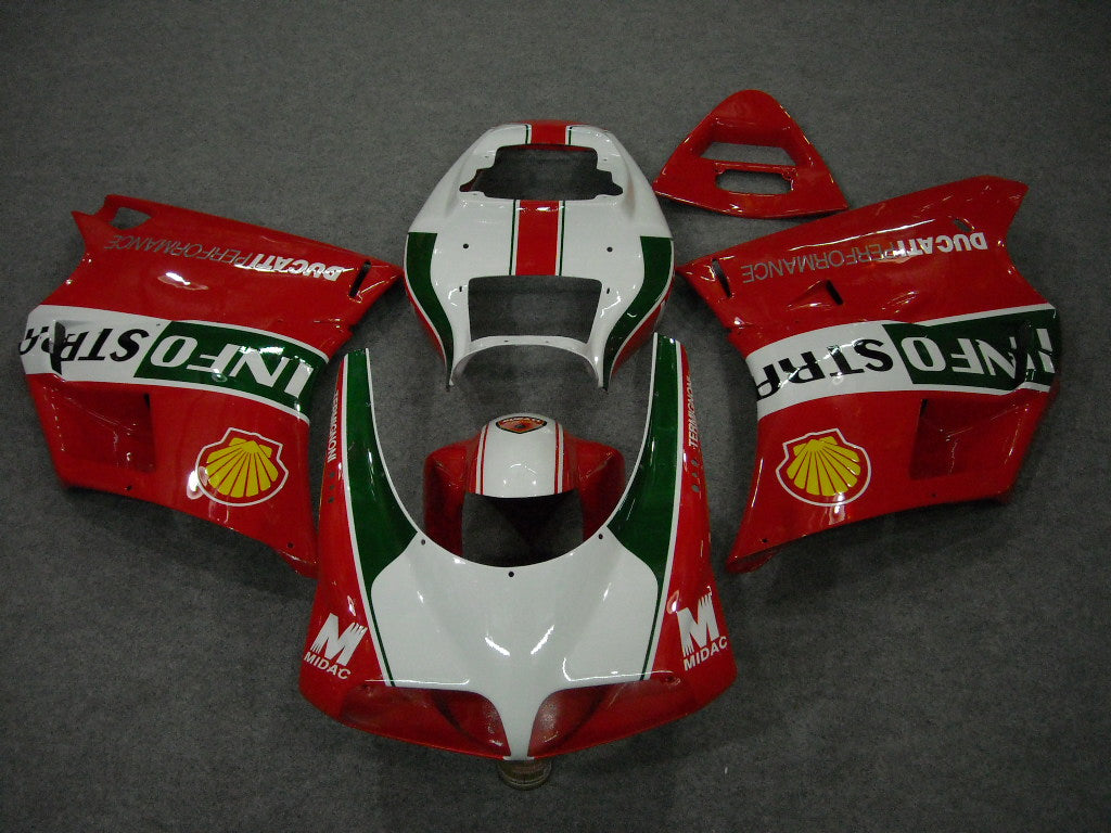 Kit de carenado por inyección para Ducati 996 del 99-02 - Rojo, Blanco - INFO STRADA #OYO87902219