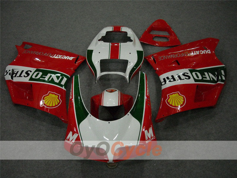 Carenado de inyección para Ducati 998 02-04 - Rojo, Blanco - INFO STRADA #OYO87902295