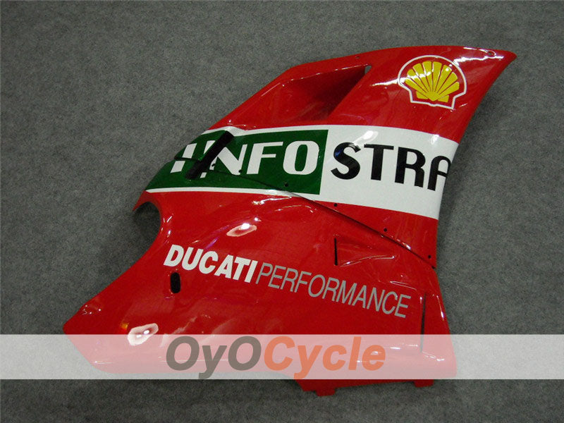 Carenado de inyección para Ducati 998 02-04 - Rojo, Blanco - INFO STRADA #OYO87902295