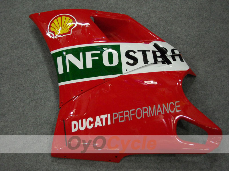 Kit de carenado por inyección para Ducati 748 94-02 - Rojo, Blanco - INFO STRADA #OYO87902067