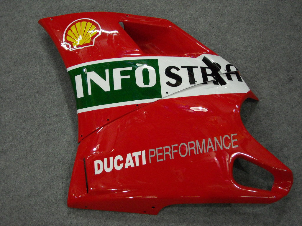 Kit de carenado por inyección para Ducati 996 del 99-02 - Rojo, Blanco - INFO STRADA #OYO87902219