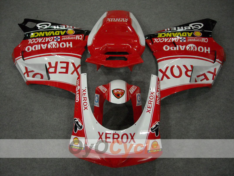 Carenado de inyección para Ducati 748 94-02 - Rojo, Blanco - Xerox #OYO87902085
