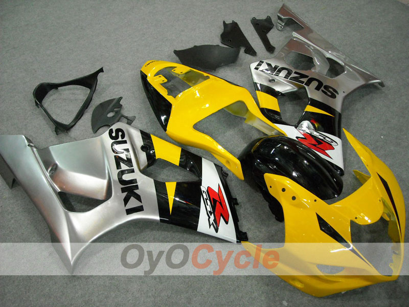 Carenado de inyección para GSXR600 04-05 - Amarillo, Plata - Estilo de fábrica #OYO87901209