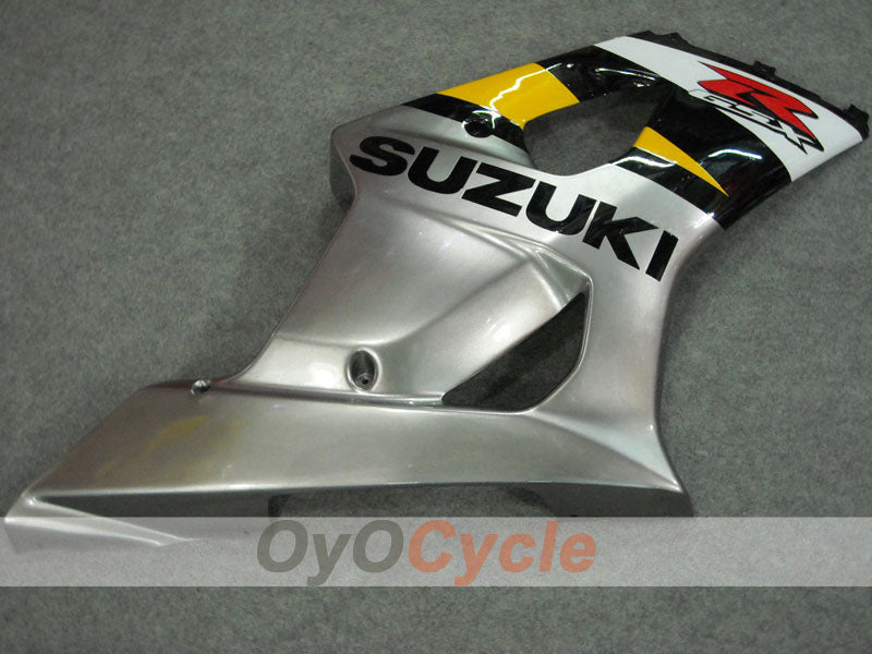 Carenado de inyección para GSXR600 04-05 - Amarillo, Plata - Estilo de fábrica #OYO87901209