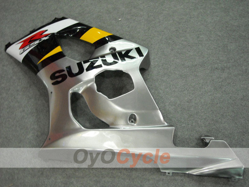 Kit de carenado por inyección para GSX R750 04-05 - Amarillo, Plata - Estilo de fábrica #OYO87901171
