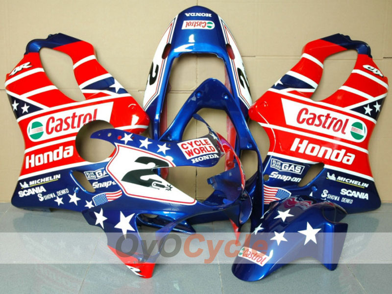 Carenado de inyección para CBR600F4 99-00 - Rojo, Azul - Castrol #OYO87900107 Imagen principal del producto