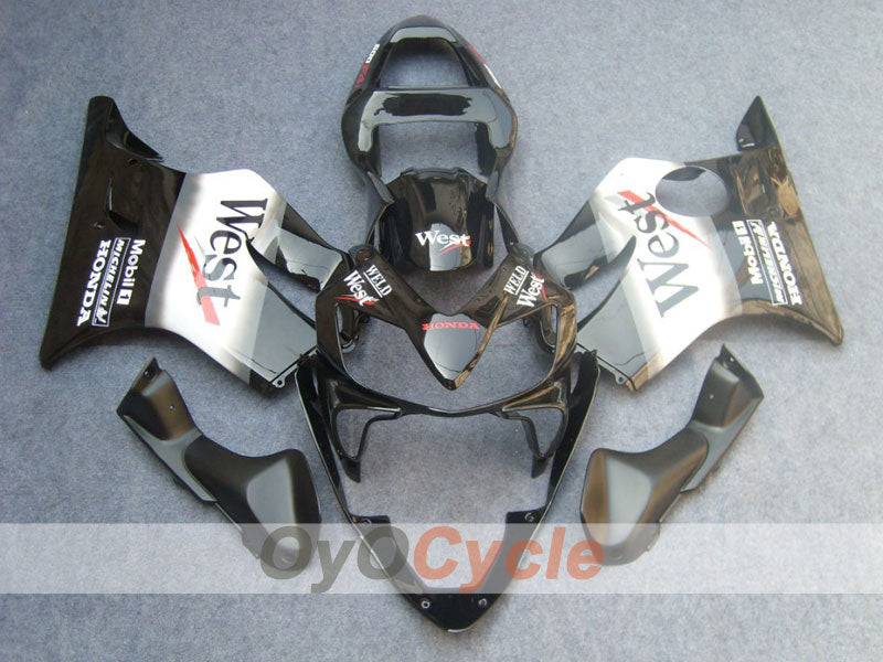 Kit de carenado de inyección para CBR600F4i 04-07 - Blanco, Negro - Oeste #OYO87902780 Imagen principal del producto