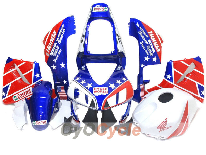Kit de carenado por inyección para CBR600RR 03-04 - Rojo, Azul - Castrol #OYO87900222 Imagen principal del producto