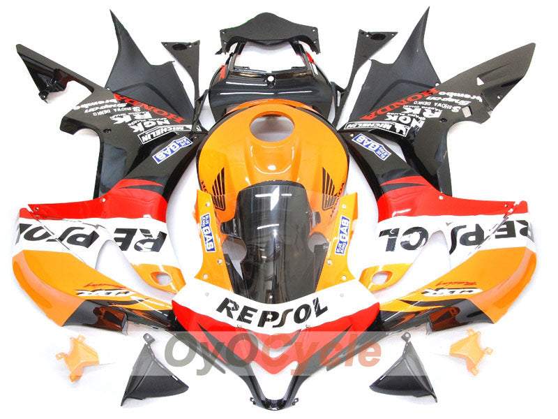 Kit de carenado inyectado para CBR600RR 07-08 - Naranja, Negro - Repsol #OYO87900427