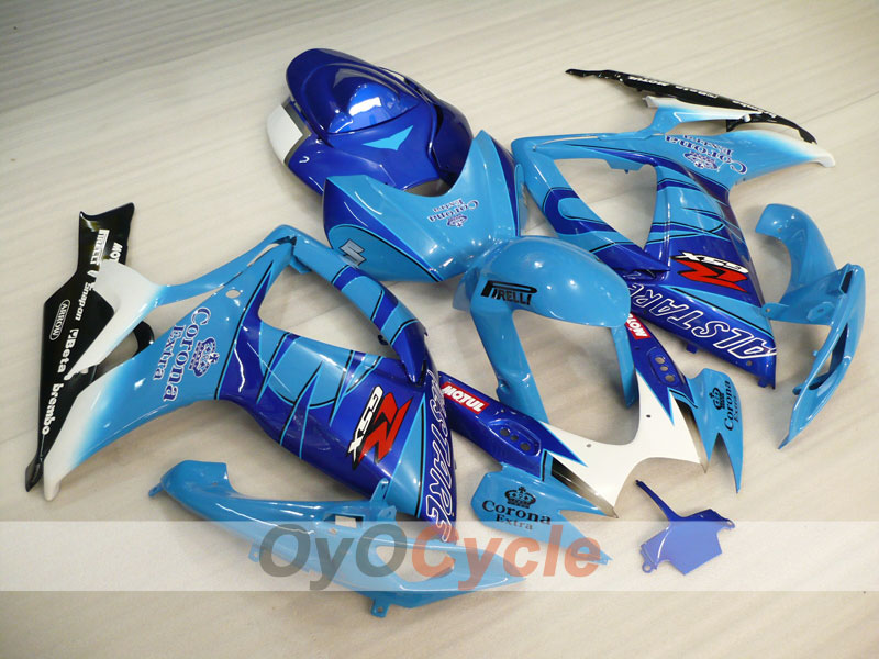 Kit de carenado por inyección para GSX R750 06-07 - Azul, Blanco - Corona #OYO87901153 Imagen secundaria del producto
