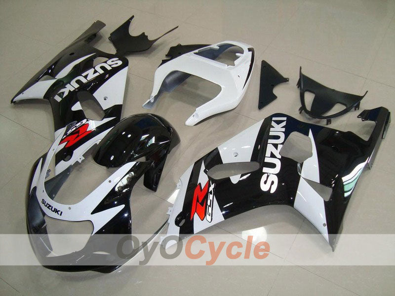 Kit de carenado por inyección para GSX R600 01-03 - Blanco, Negro - Estilo de fábrica #OYO87901087 Imagen principal del producto