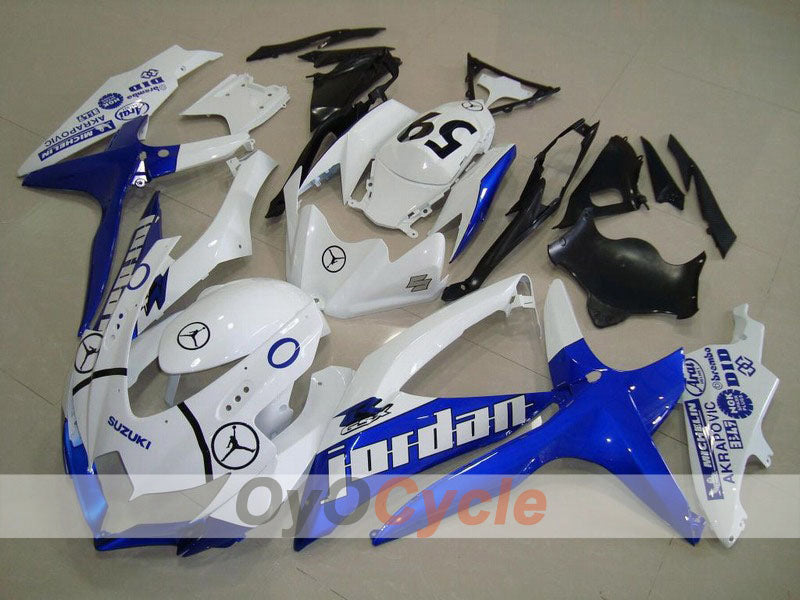 Carenado inyectado para GSX R600 08-10 - Azul, Blanco - Jordan #OYO87901638 Imagen principal del producto
