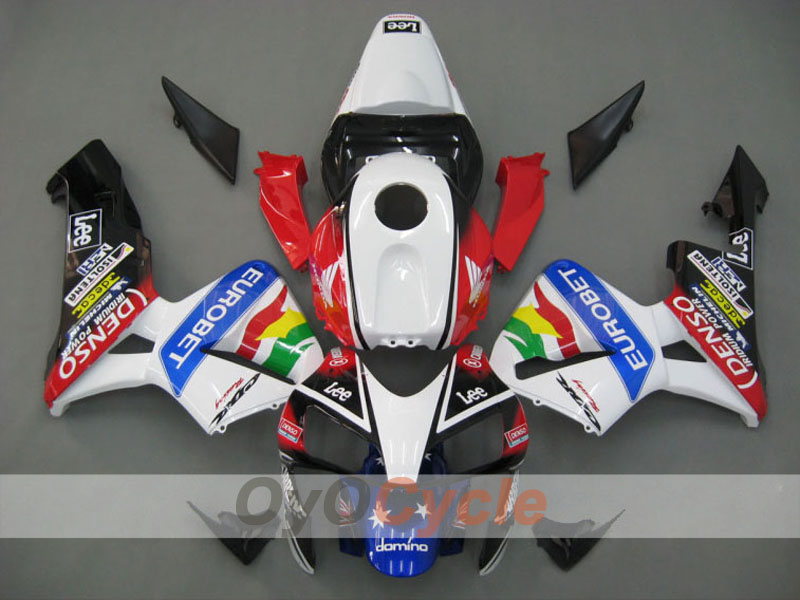 Kit de carenado por inyección para CBR600RR 03-04 - Rojo, Blanco - Lee #OYO87902533
