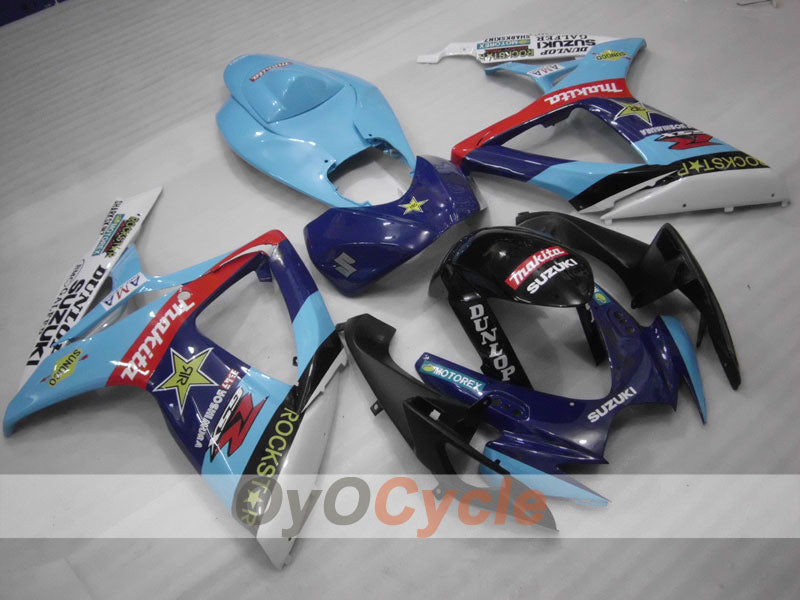 Kit de carenado de inyección para GSX R600 06-07 - Azul, Negro - DUNLOP #OYO87901466