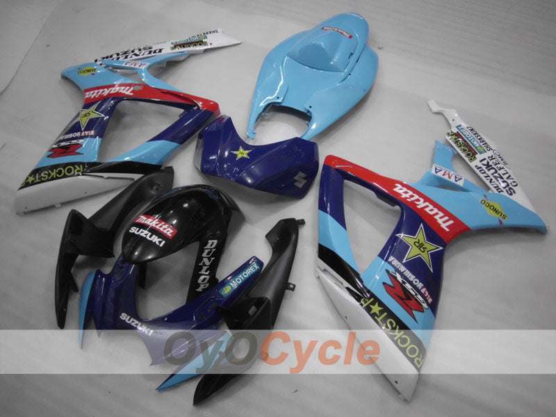 Carenado de inyección para GSX R750 06-07 - Azul, Negro - DUNLOP #OYO87901280