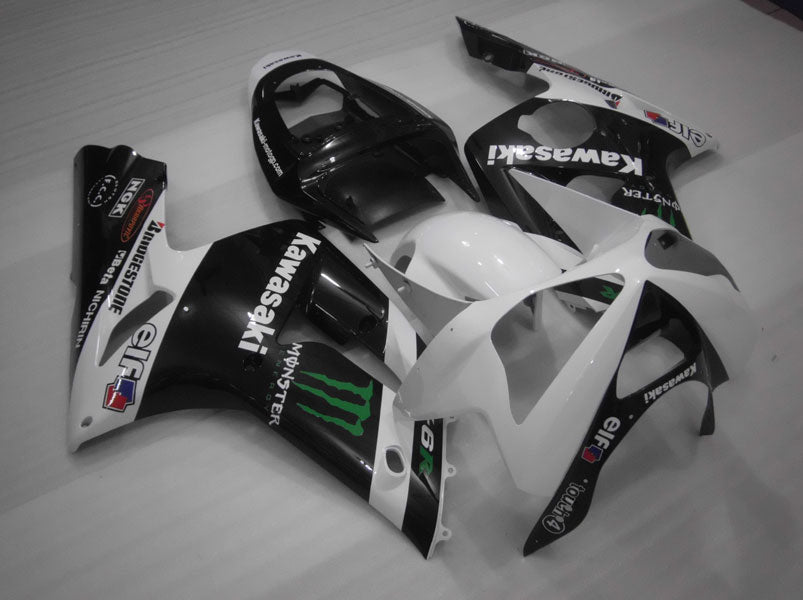Carenado de inyección para NINJA ZX-6R 03-04 - Blanco, Negro - Monster #OYO87901810 Imagen principal del producto