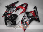 Kit de carenado por inyección para GSX R600 01-03 - Rojo, Negro - Estilo de fábrica #OYO87901069