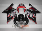 Kit de carenado por inyección para GSX R600 01-03 - Rojo, Negro - Estilo de fábrica #OYO87901069