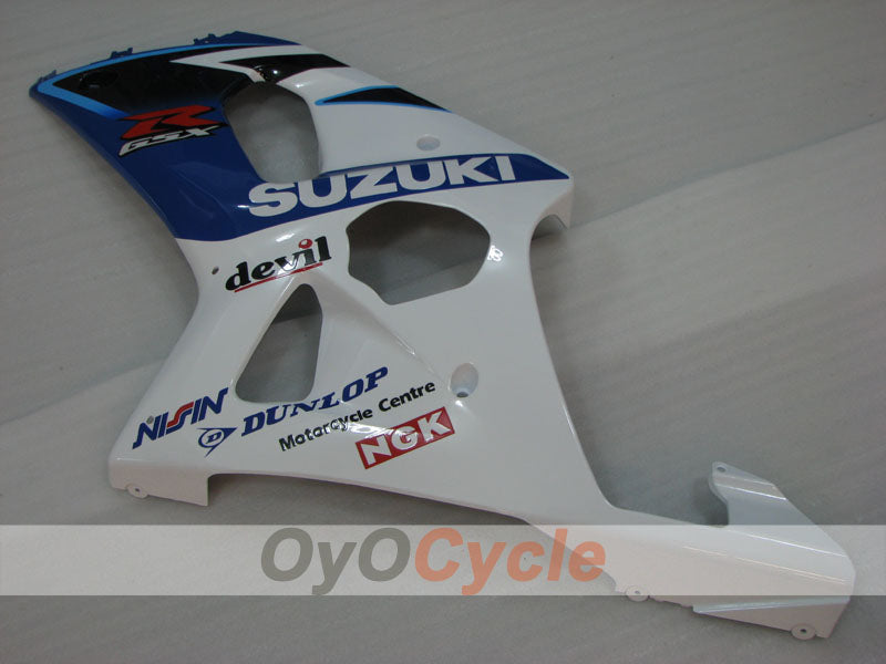 Kit de carenado por inyección para GSX R600 01-03 - Azul, blanco - Estilo de fábrica #OYO87905091