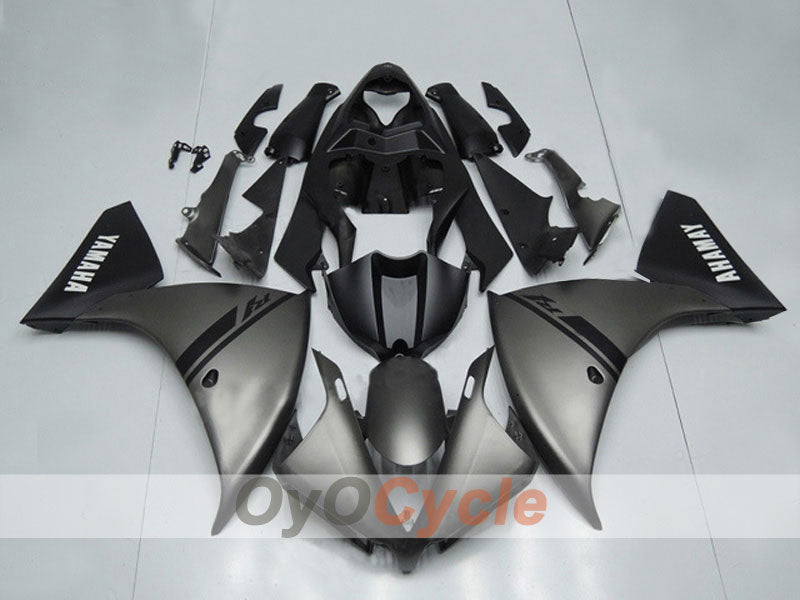 Kit de carenado por inyección para YZF-R1 12-14 - Negro, Gris, Mate - Estilo de fábrica #OYO87903174