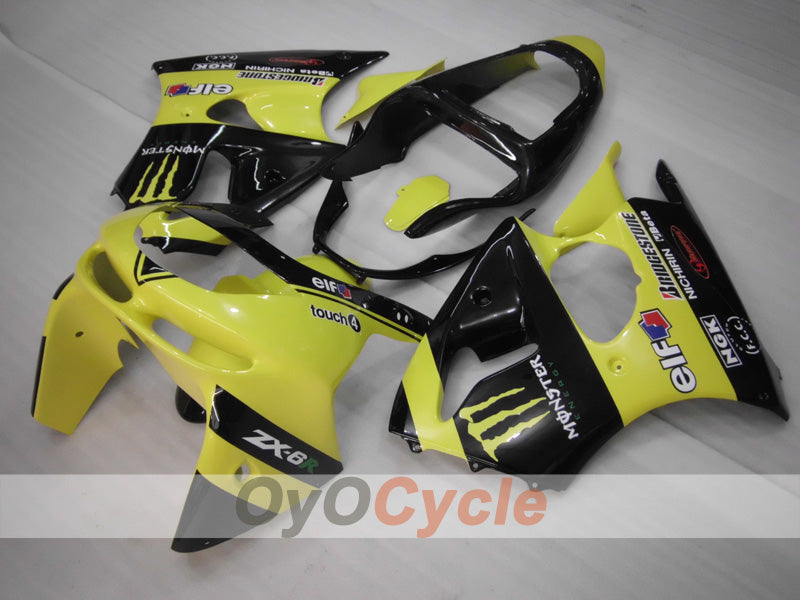 Kit de carenado para NINJA ZX-6R 98-99 - Amarillo, Negro - Monster #OYO87903000 Imagen secundaria del producto