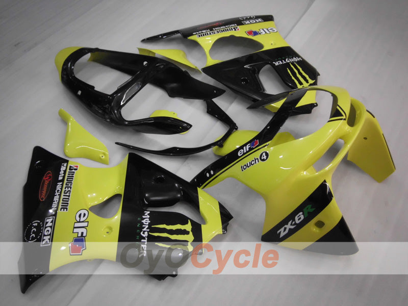 Kit de carenado para NINJA ZX-6R 98-99 - Amarillo, Negro - Monster #OYO87903000 Imagen principal del producto