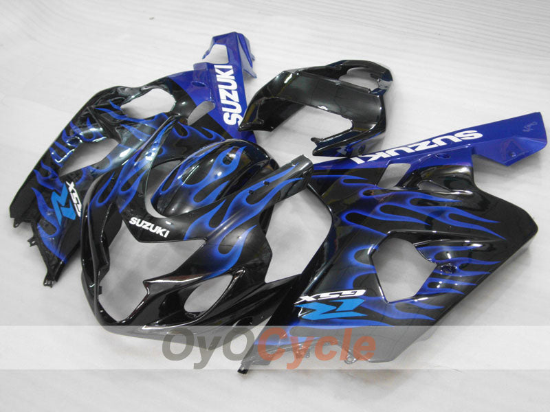 Kit de carenado por inyección para GSX R750 04-05 - Azul, Negro - Llama #OYO87901250