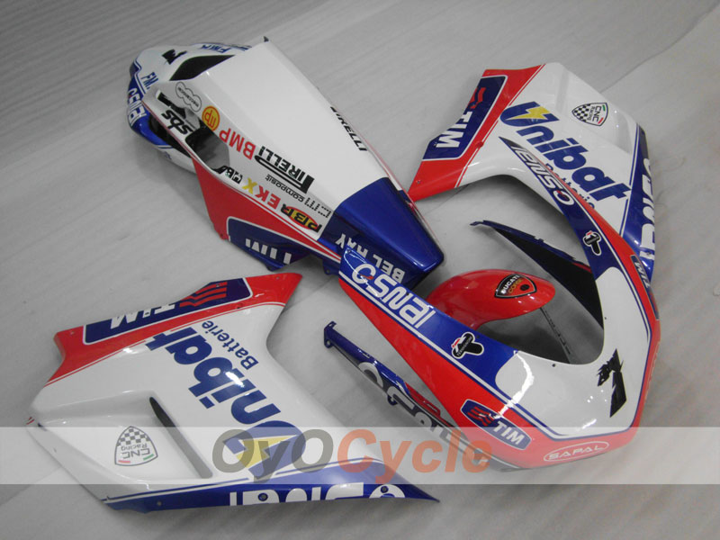 Carenado de inyección para Ducati 1098 07-09 - Azul, Blanco - Estilo de fábrica #OYO87902305 Imagen principal del producto