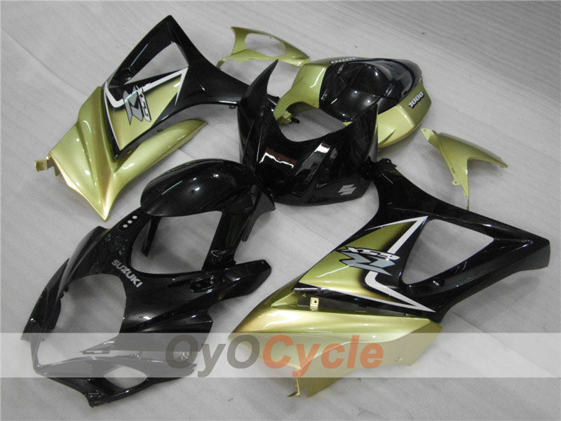 Kit de carenado por inyección para GSX R1000 07-08 - Negro, Dorado - Estilo de fábrica #OYO87902110