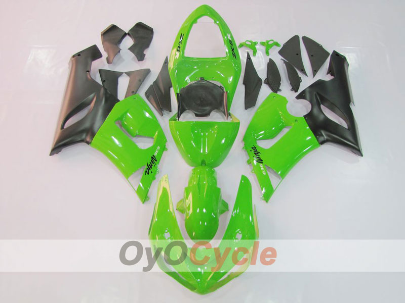 Kit de carenado por inyección para NINJA ZX-6R 05-06 - Verde, Negro - Estilo original #OYO87901847