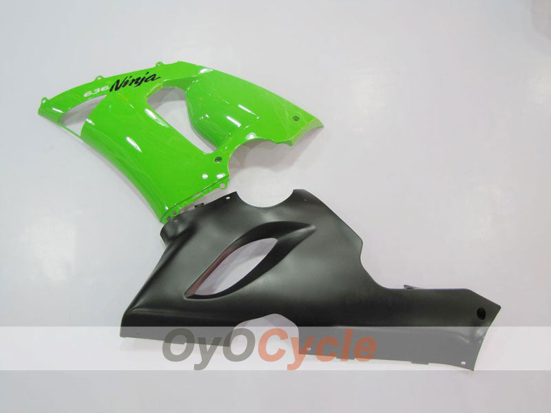 Kit de carenado por inyección para NINJA ZX-6R 05-06 - Verde, Negro - Estilo original #OYO87901847