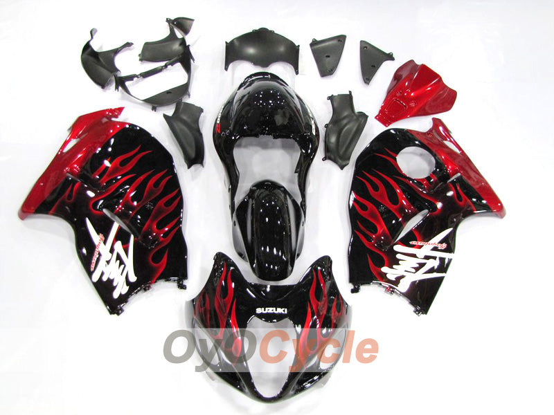Kit de carenado por inyección para GSXR1300 Hayabusa 99-07 - Rojo, Negro - Llama #OYO87902656 Imagen principal del producto
