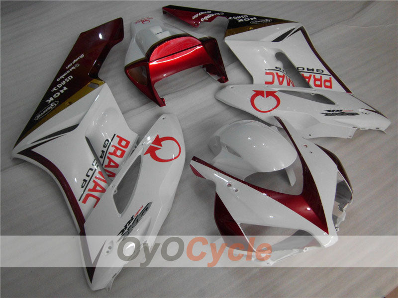 Kit de carenado por inyección para CBR1000RR 04-05 - Rojo, Blanco - PRAMAC #OYO87900524