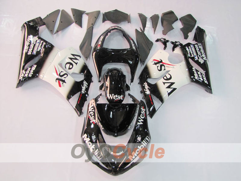 Kit de carenado por inyección para NINJA ZX-6R 05-06 - Blanco, Negro - West #OYO87901894