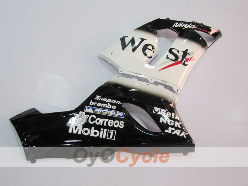 Kit de carenado por inyección para NINJA ZX-6R 05-06 - Blanco, Negro - West #OYO87901894